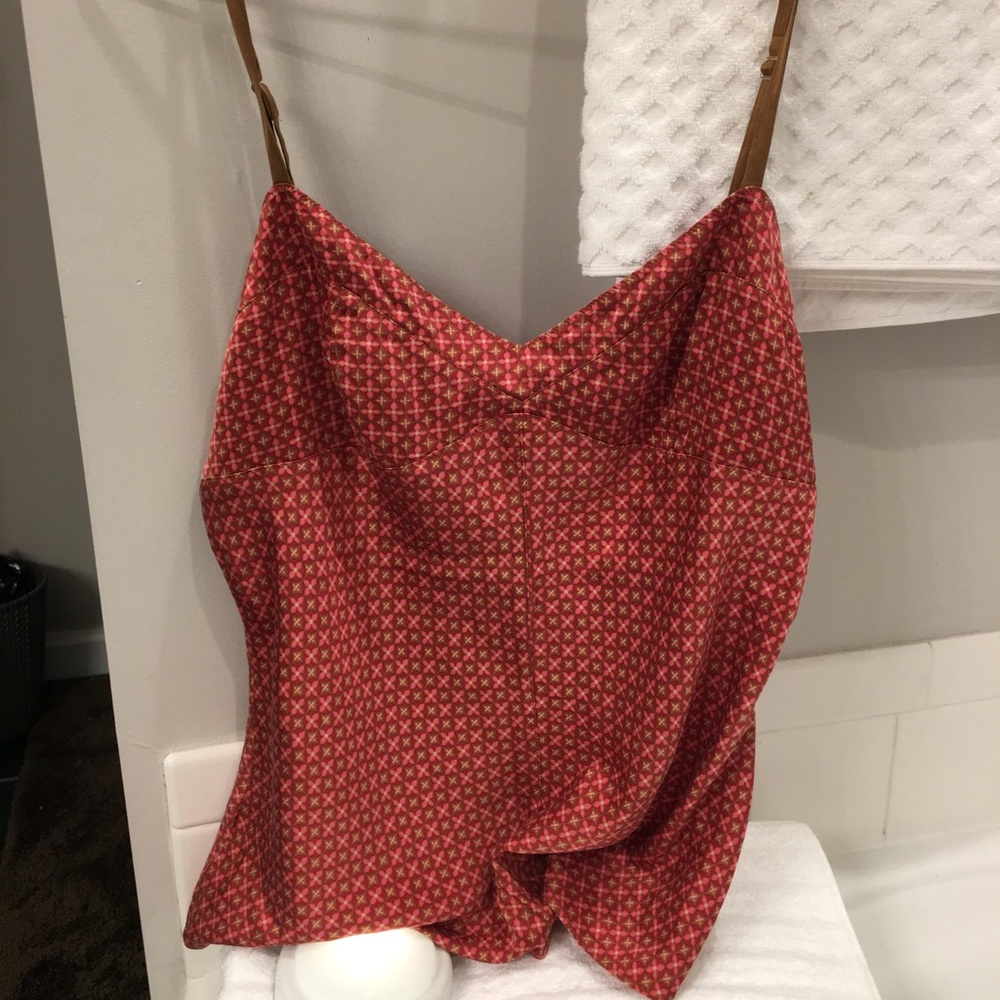 Express Design Studio SILK Pajama blouse MED